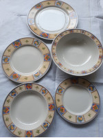 Σερβίτσιο Πιάτων από Πορσελάνη Σχέδιο (Φρούτα) Ιταλίας 20τμχ