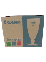  Ποτήρια Εξάδα  (6 Tεμαχίων)  Milk shake, Χυμού, Γρανίτας Παγωτού 360ml, Arcoroc Quadro 