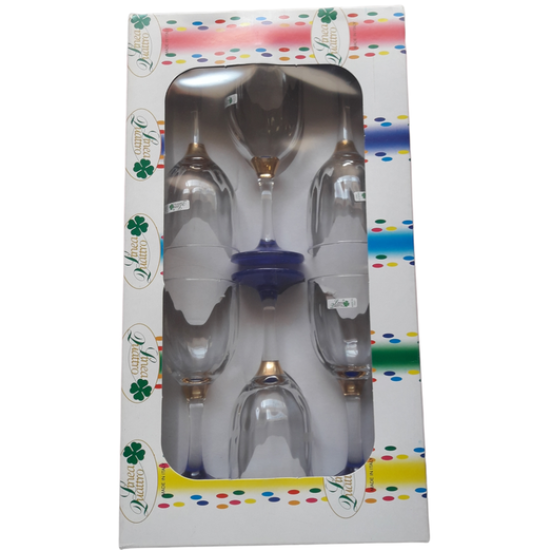 ΠΟΤΗΡΙ ΚΟΛΟΝΑΤΟ ΣΑΜΠΑΝΙΑΣ- ΟΥΖΟΥ - LINEA QUATTRO - ΙΤΑΛΙΑΣ ΣΕΤ 6 ΤΕΜ.