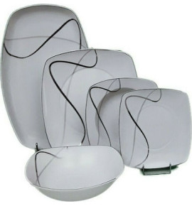 Σερβίτσιο Πιάτων από Πορσελάνη Λευκό 20-31045 20τμχ