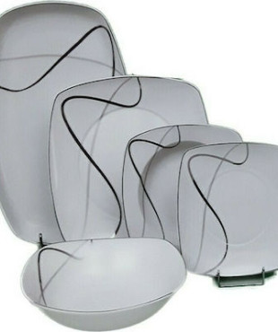 Σερβίτσιο Πιάτων από Πορσελάνη Λευκό 20-31045 20τμχ