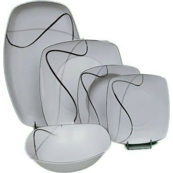 Σερβίτσιο Πιάτων από Πορσελάνη Λευκό 20-31045 20τμχ