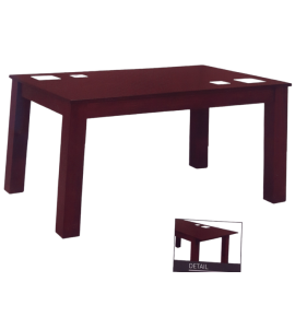 Τραπέζι Τραπεζαρίας Επεκτεινώμενο Από Ξύλο Οξιάς, Ανιγκρέ Χρώμα Λουσταρισμένο 150(+43)Χ90Χ76 εκ.