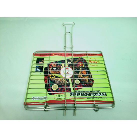 Σχάρα ανοξείδωτη νέου τύπου. Νο 4: 33 x 27 εκ,  Νο 5: 40 x 33 εκ. &  No 6: 45 x 40 εκ.